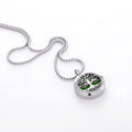Tree of Life Essential Oil Diffuser Necklace | Replaceable Scent Pad