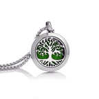Tree of Life Essential Oil Diffuser Necklace | Replaceable Scent Pad
