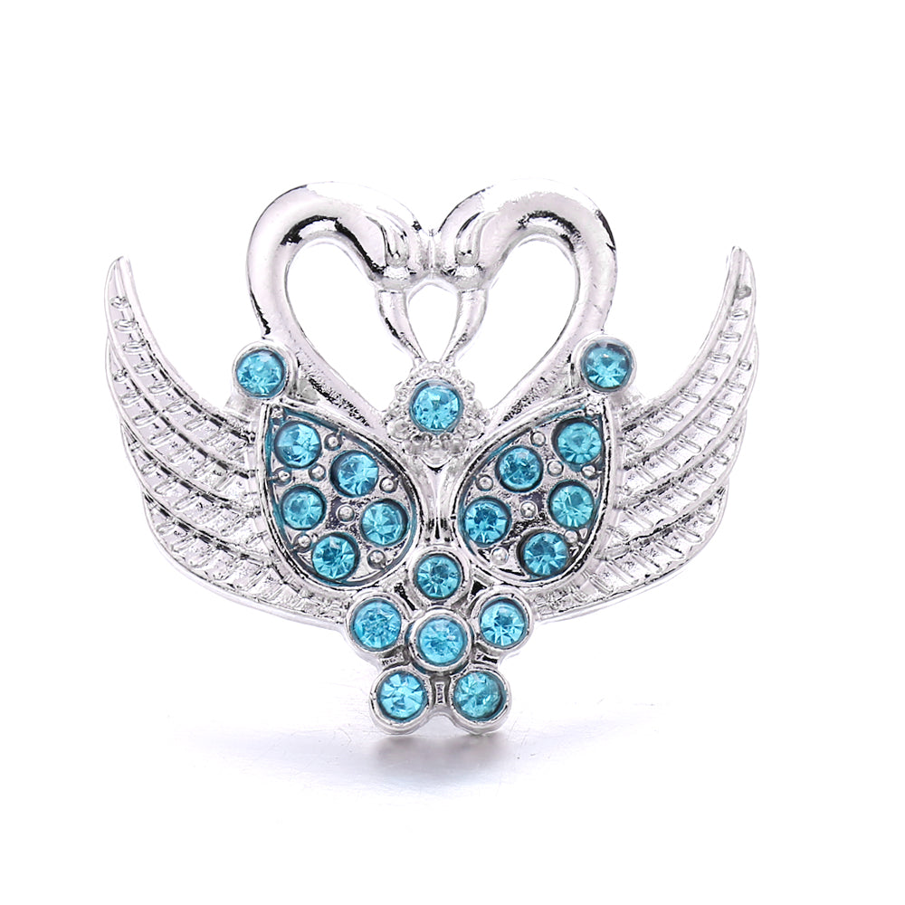 18mm Azure Blue Snap Charm | Interchangeable Crystal Charm