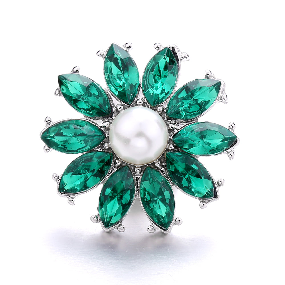 18mm Forest Green Snap Charm | Interchangeable Jewelry Charm