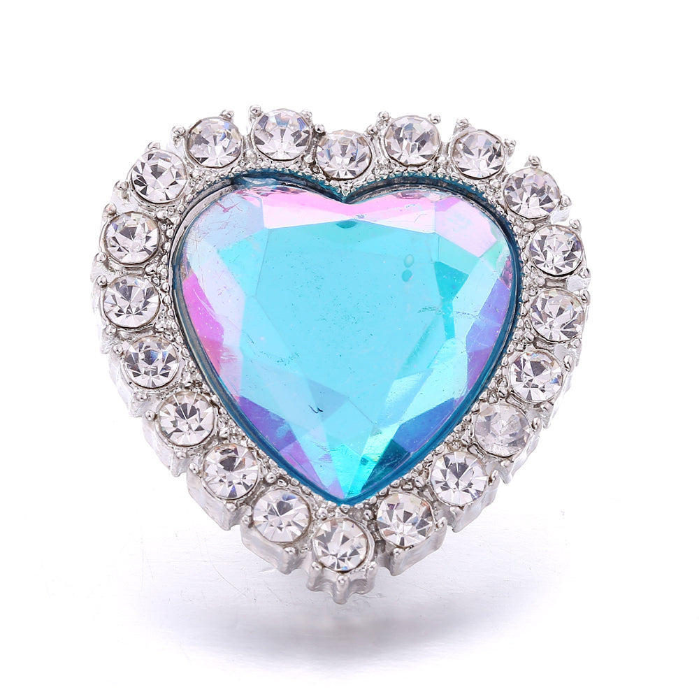 18mm Azure Blue Snap Charm | Interchangeable Crystal Charm