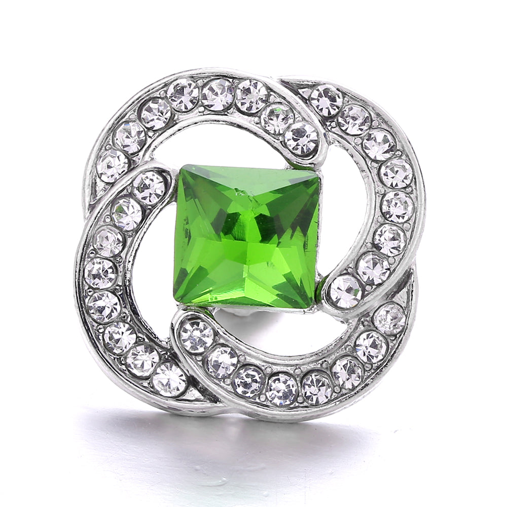 18mm Forest Green Snap Charm | Interchangeable Jewelry Charm
