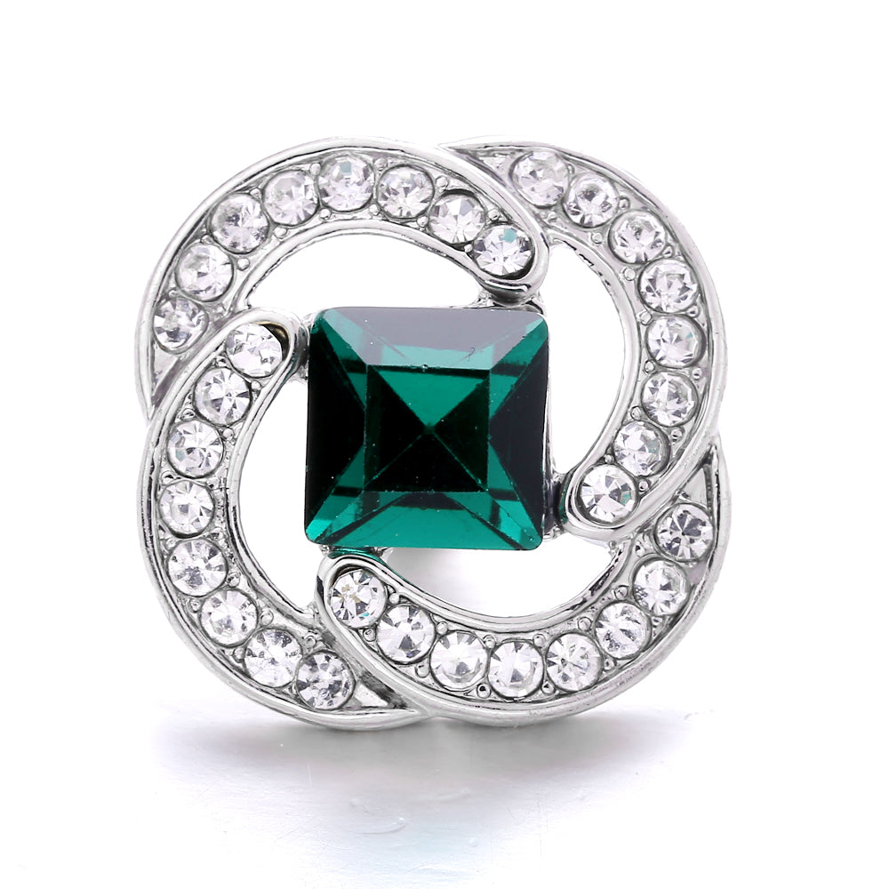 18mm Forest Green Snap Charm | Interchangeable Jewelry Charm