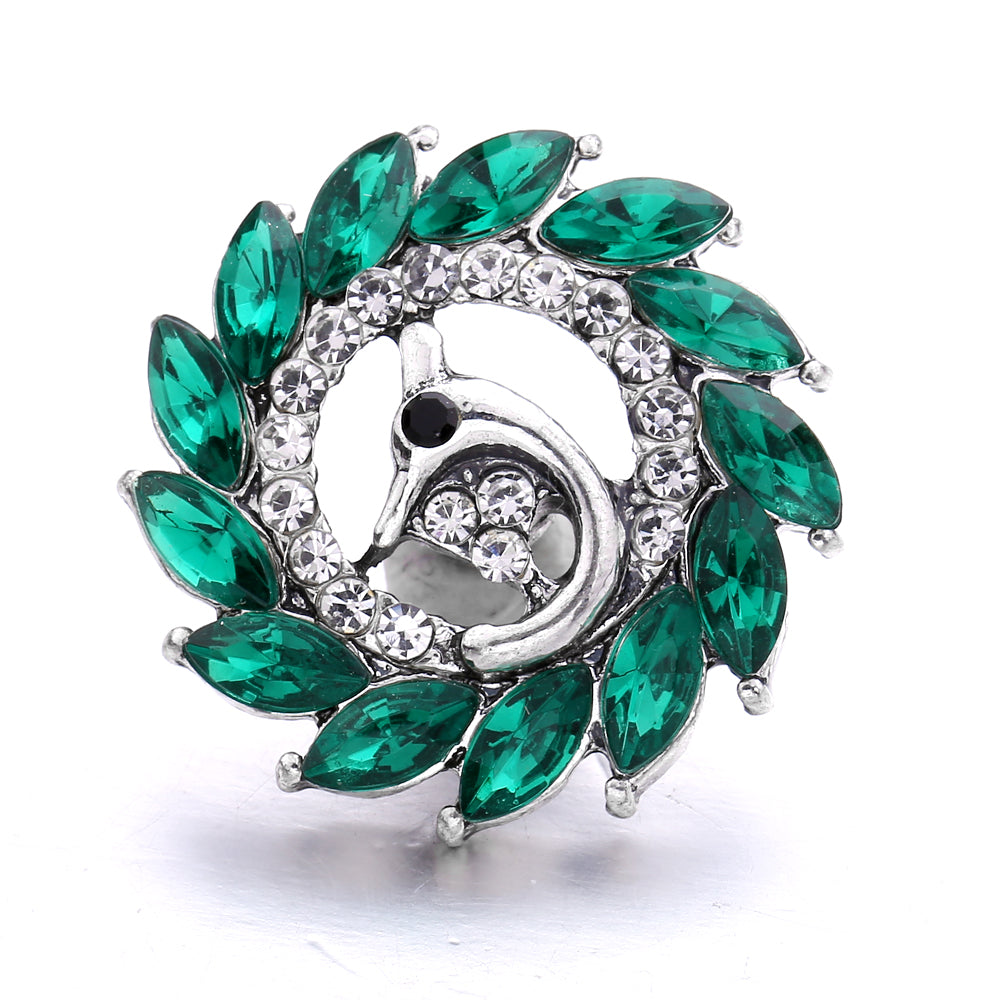 18mm Forest Green Snap Charm | Interchangeable Jewelry Charm