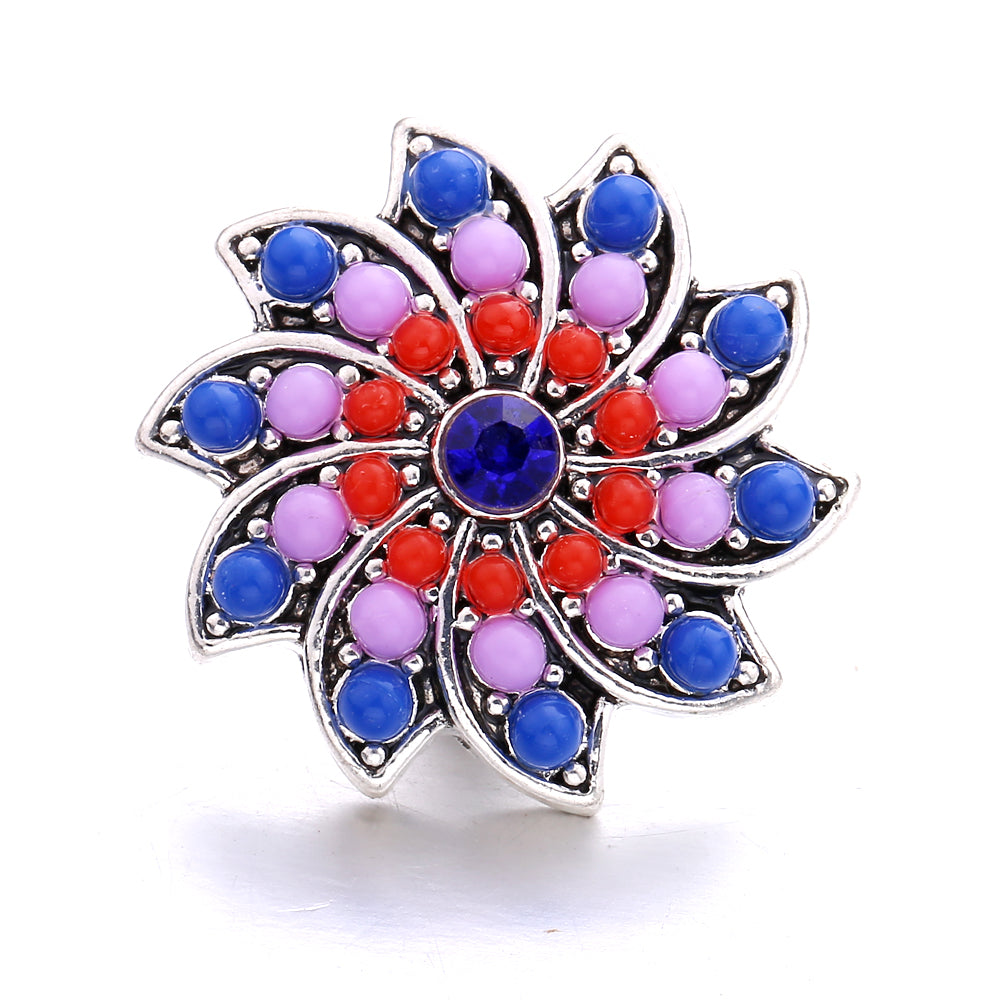 18mm Interchangeable Snap Button Charms, Sparkling Rhinestone Inlaid DIY Accessories