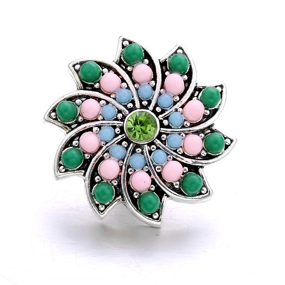 18mm Interchangeable Snap Button Charms, Sparkling Rhinestone Inlaid DIY Accessories