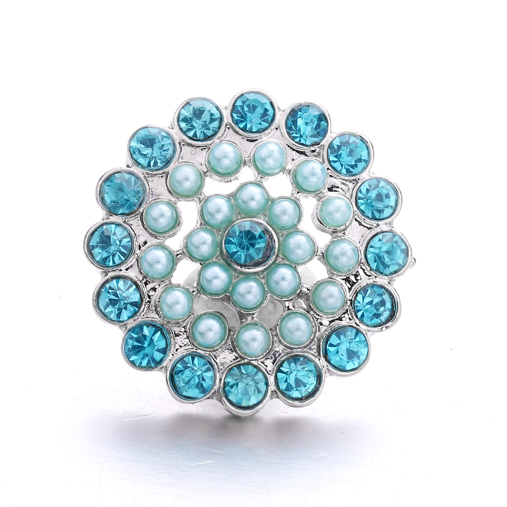 18mm Interchangeable Snap Button Charms, Sparkling Rhinestone Inlaid DIY Accessories