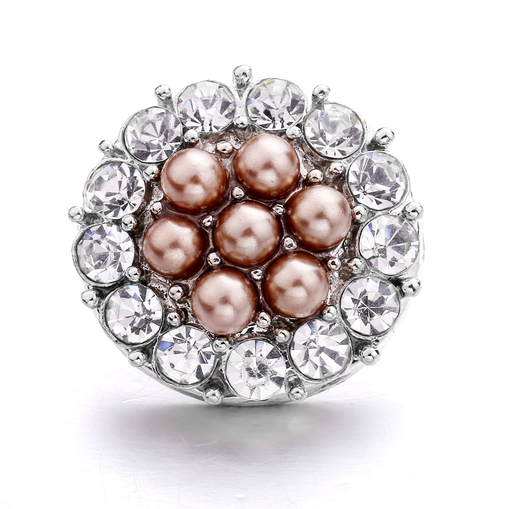 Autumn Brown Rhinestone 18mm Snap Charm Collection
