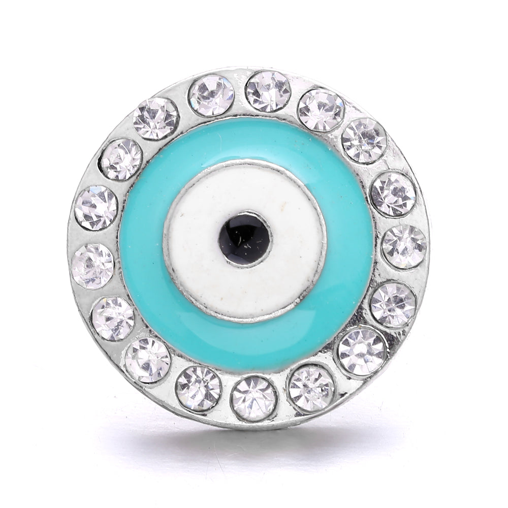 18mm Azure Blue Snap Charm | Interchangeable Crystal Charm
