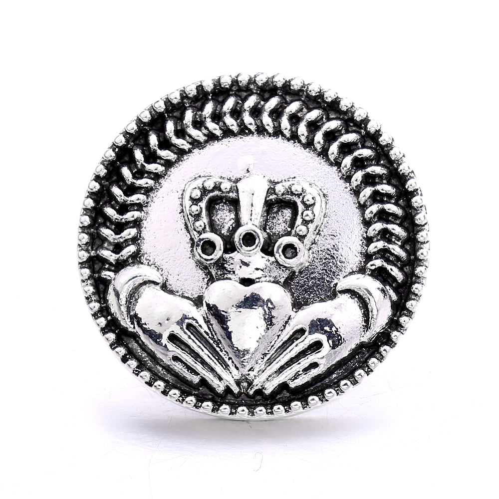18mm Interchangeable Black & White Enamel Snap Charms for Snap Jewelry
