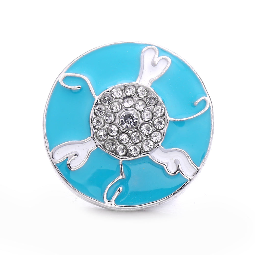 18mm Azure Blue Snap Charm | Interchangeable Crystal Charm