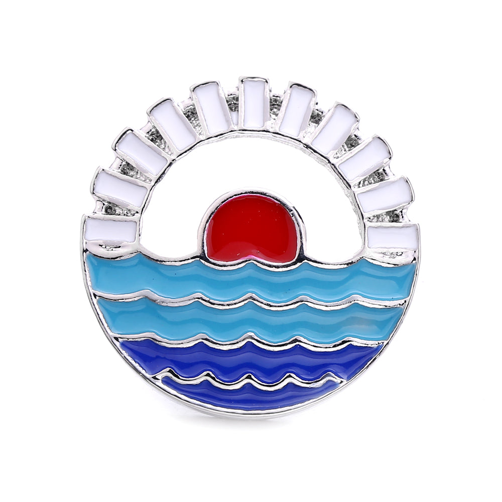 18mm Enamel Snap Button Charms Zinc Alloy Interchangeable DIY Jewelry Accessories