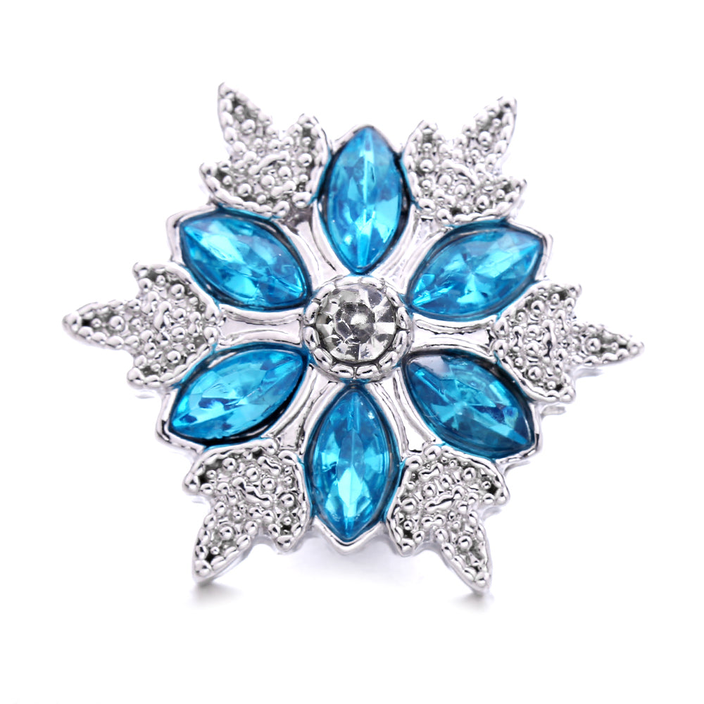 18mm Azure Blue Snap Charm | Interchangeable Crystal Charm