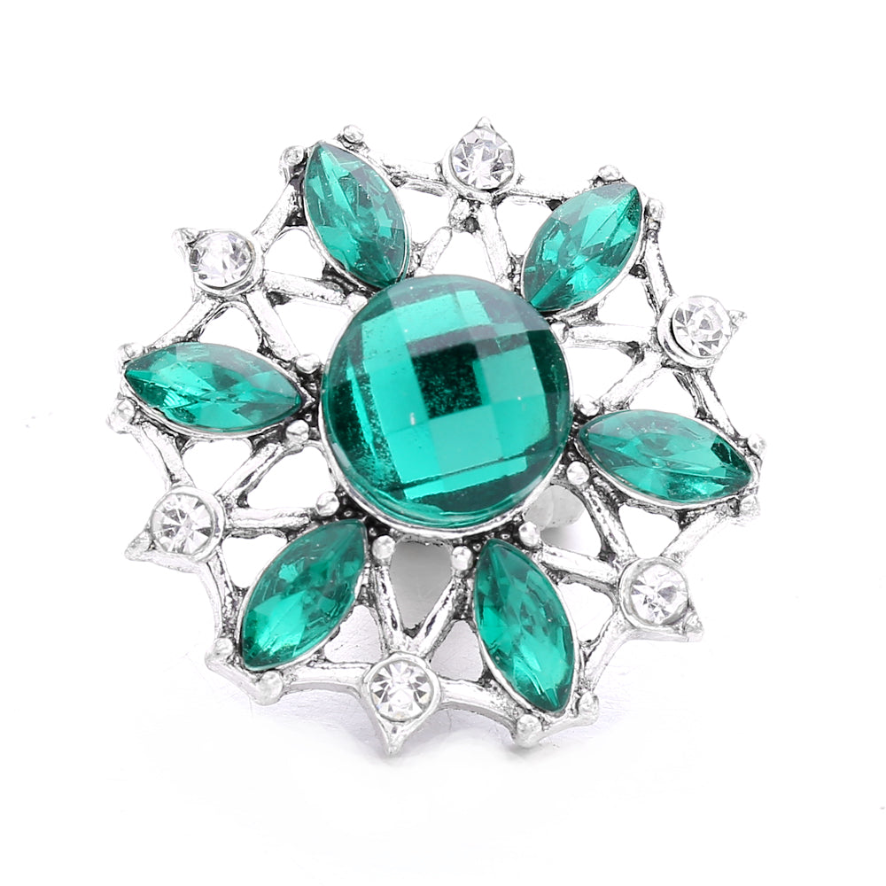 18mm Forest Green Snap Charm | Interchangeable Jewelry Charm