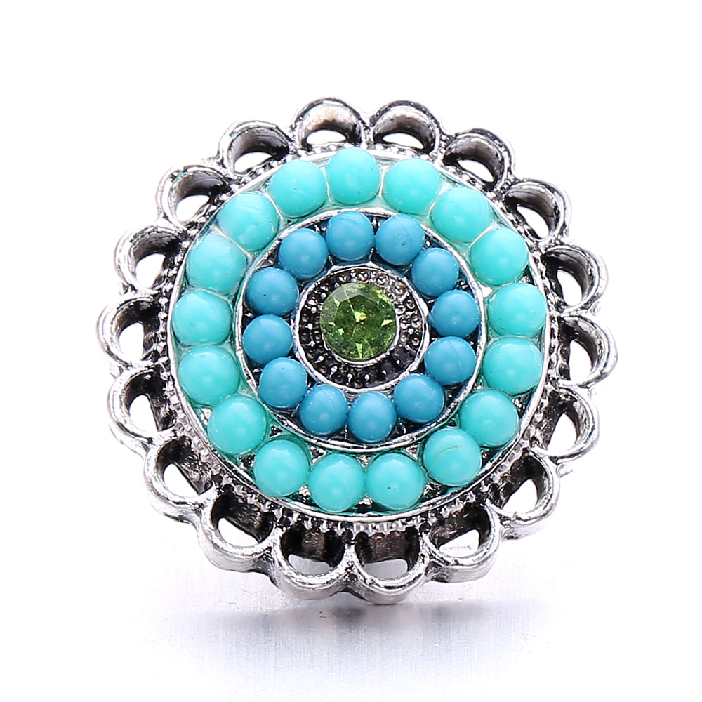 18mm Interchangeable Snap Button Charms, Sparkling Rhinestone Inlaid DIY Accessories