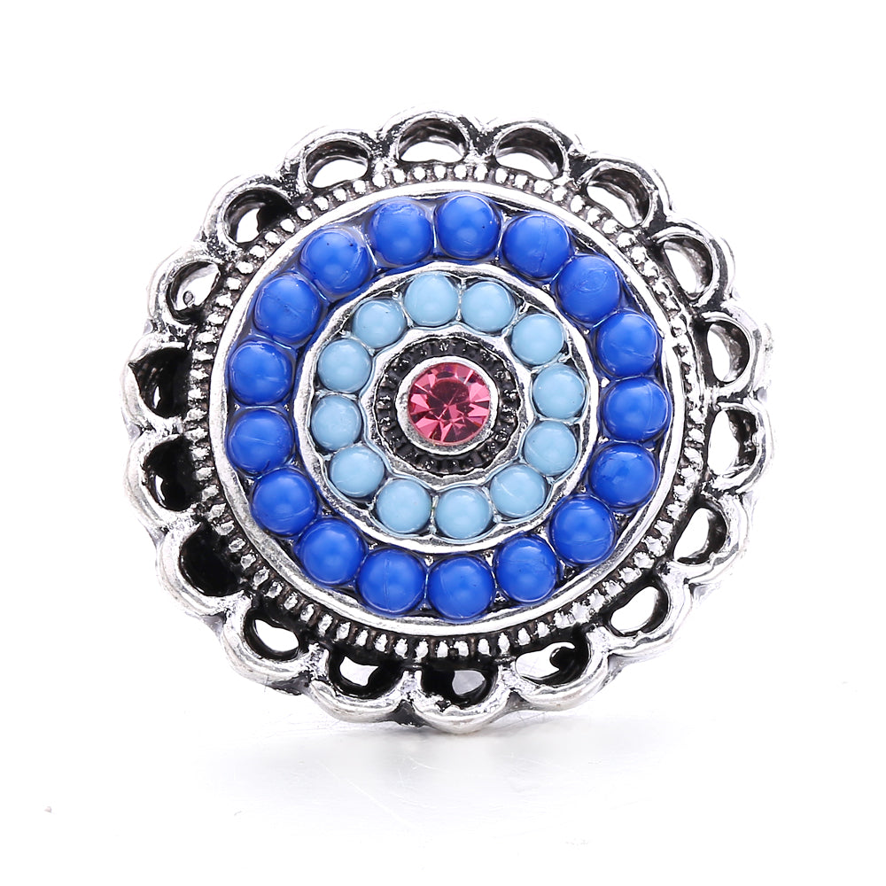 18mm Interchangeable Snap Button Charms, Sparkling Rhinestone Inlaid DIY Accessories