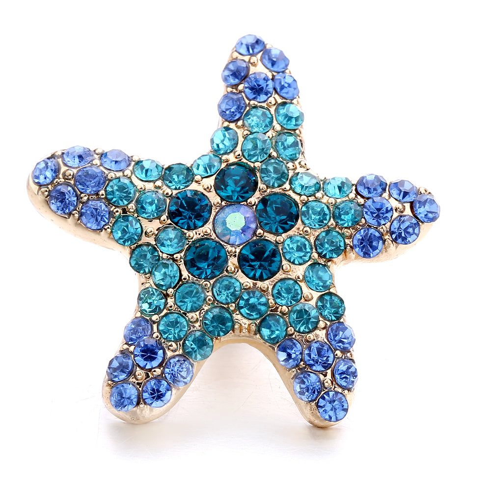 18mm Azure Blue Snap Charm | Interchangeable Crystal Charm