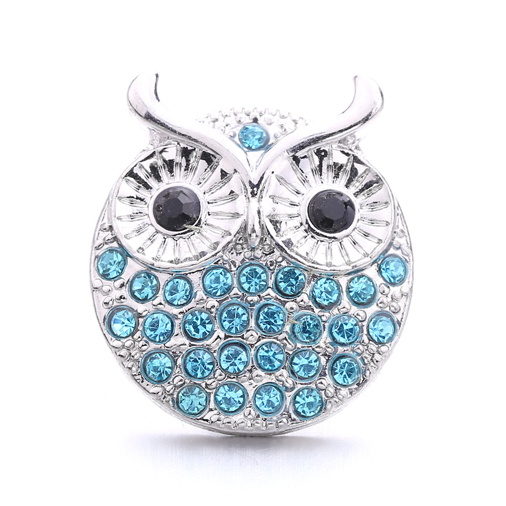 18mm Azure Blue Snap Charm | Interchangeable Crystal Charm