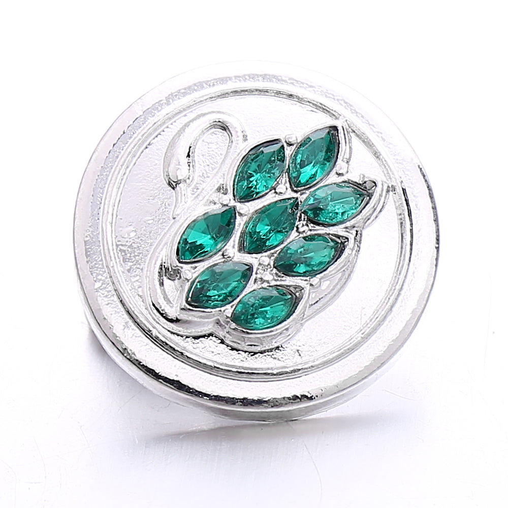 18mm Forest Green Snap Charm | Interchangeable Jewelry Charm