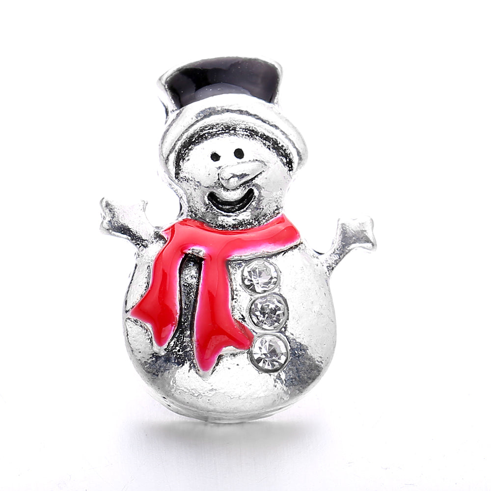 18mm Enamel Snap Button Charms Zinc Alloy Interchangeable DIY Jewelry Accessories