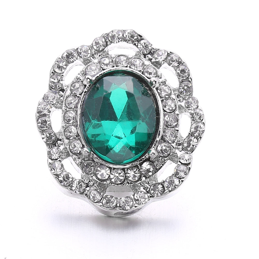 18mm Forest Green Snap Charm | Interchangeable Jewelry Charm