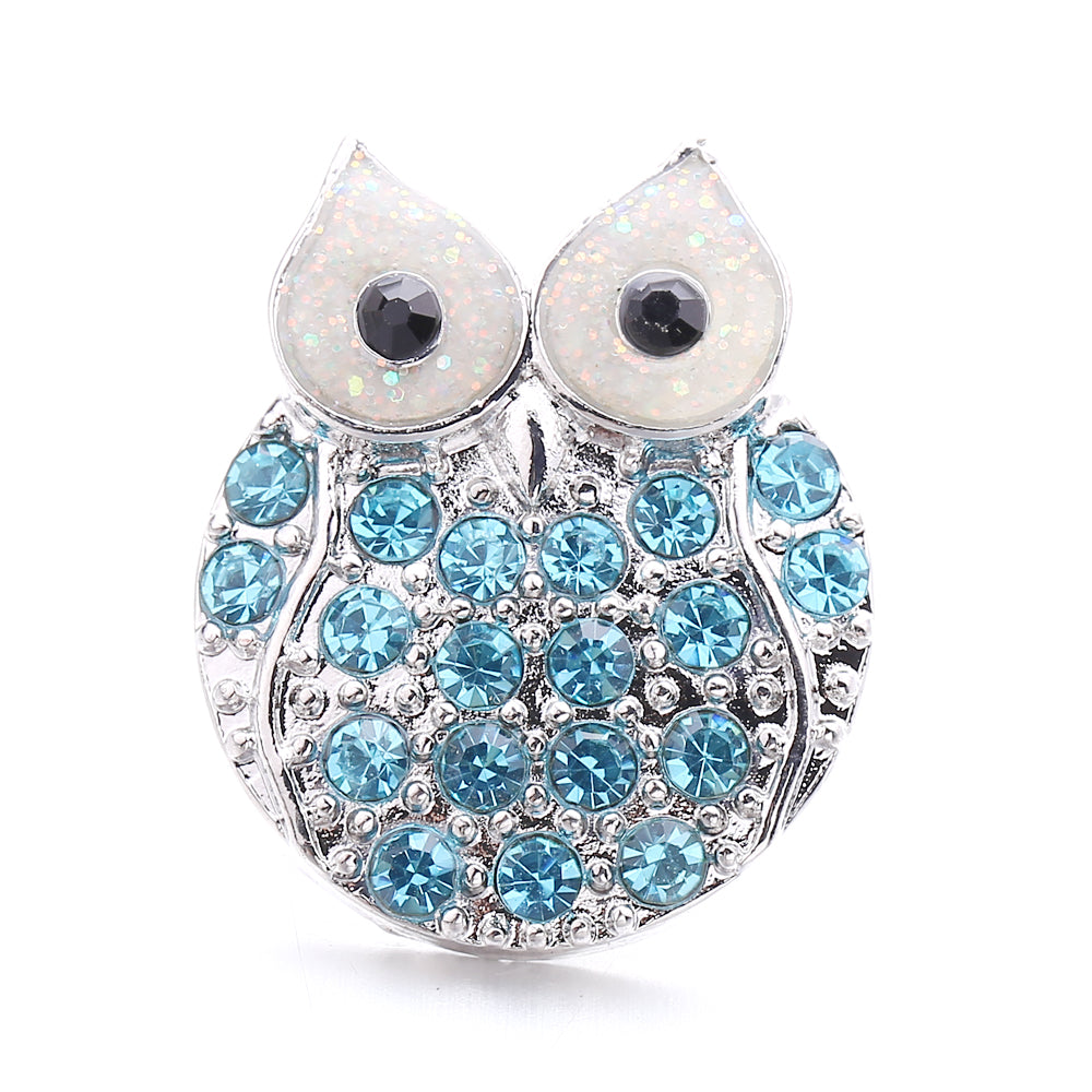 18mm Azure Blue Snap Charm | Interchangeable Crystal Charm