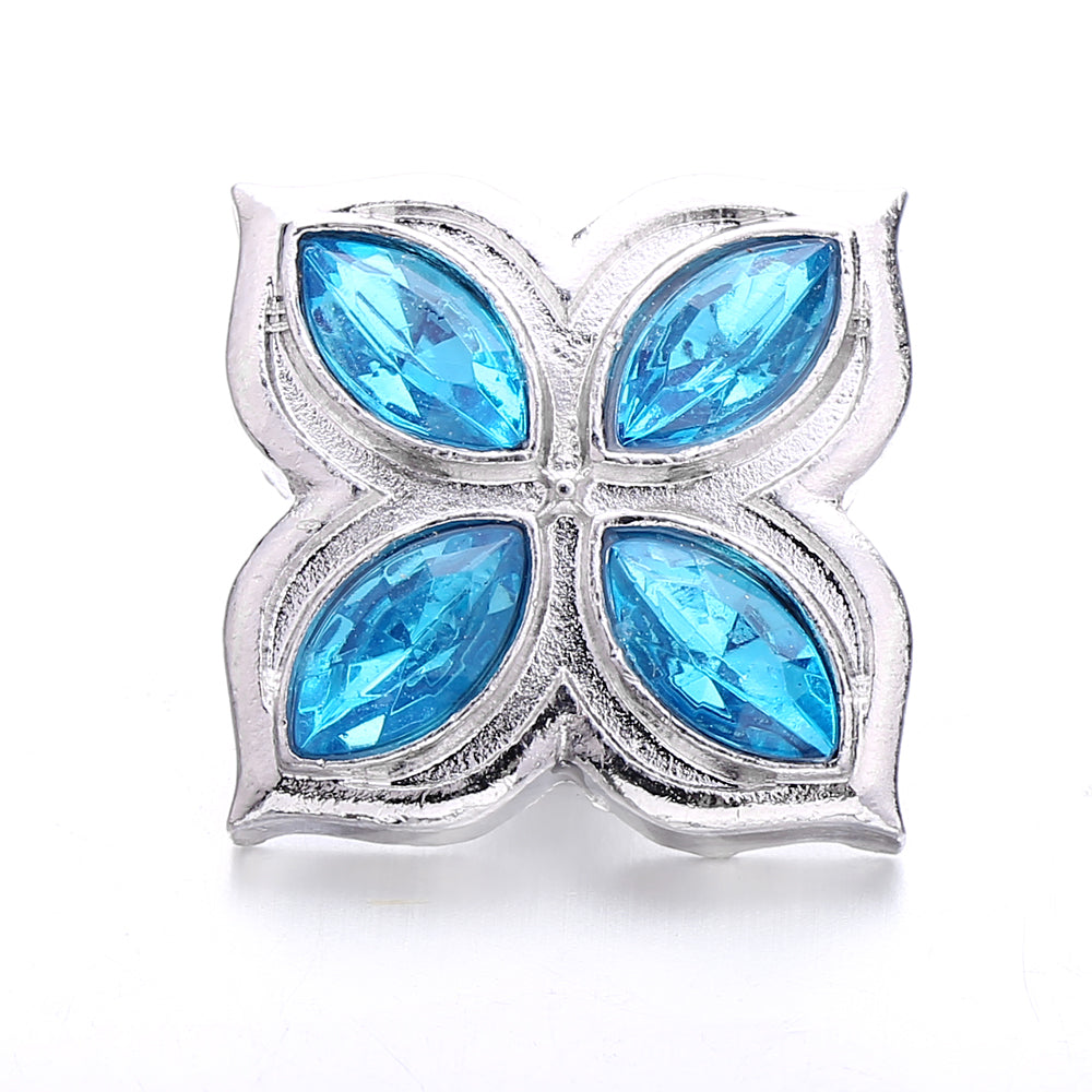 18mm Azure Blue Snap Charm | Interchangeable Crystal Charm
