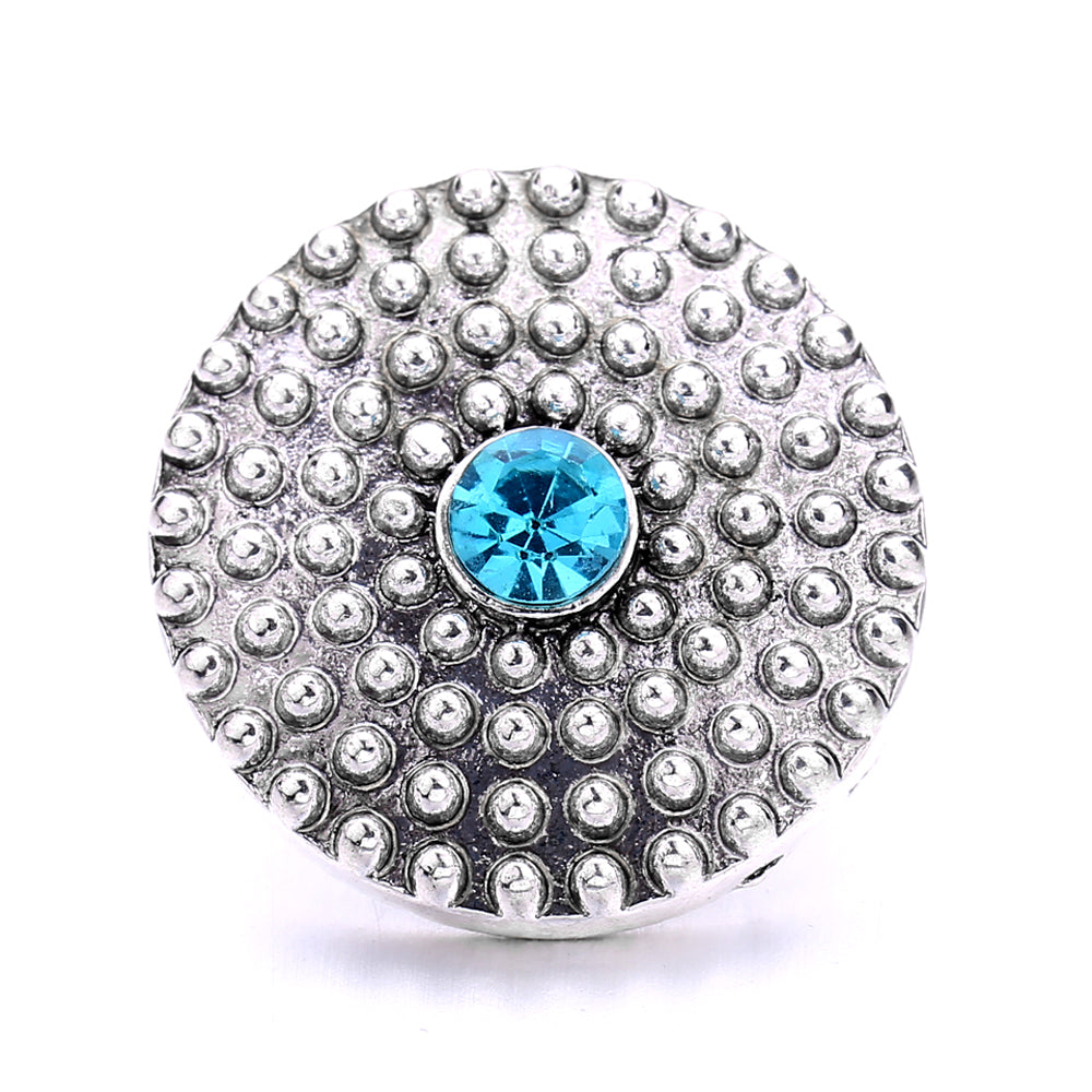 18mm Azure Blue Snap Charm | Interchangeable Crystal Charm