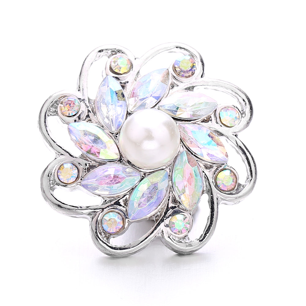 18mm Interchangeable Snap Button Charms, Sparkling Rhinestone Inlaid DIY Accessories