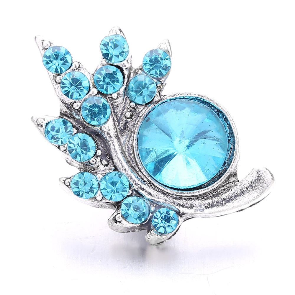 18mm Azure Blue Snap Charm | Interchangeable Crystal Charm