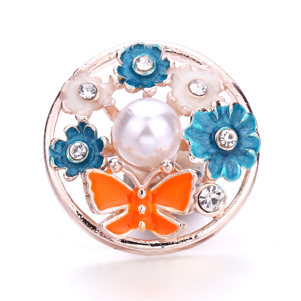 18mm Interchangeable Snap Button Charms, Sparkling Rhinestone Inlaid DIY Accessories