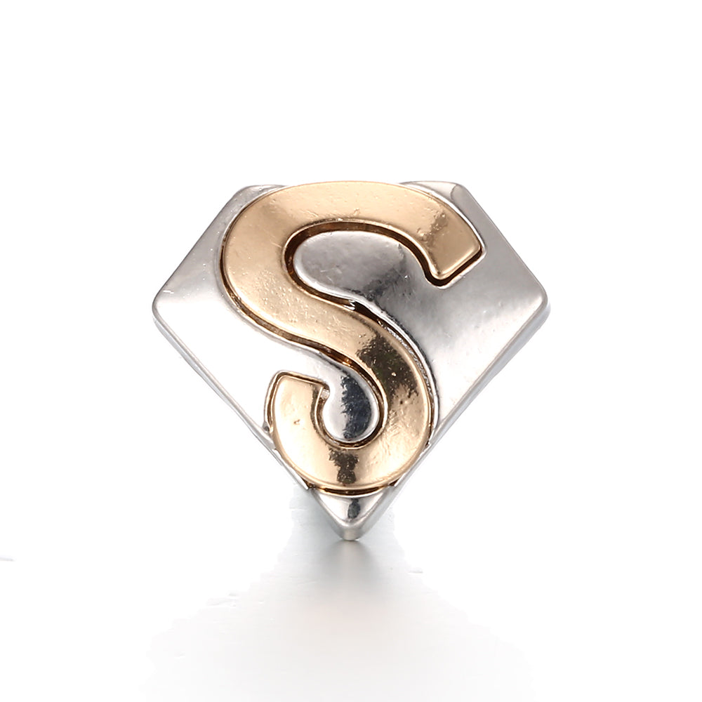 18mm Interchangeable Snap Button Charms, Regional Outline Pattern Zinc Alloy DIY Jewelry Accessories