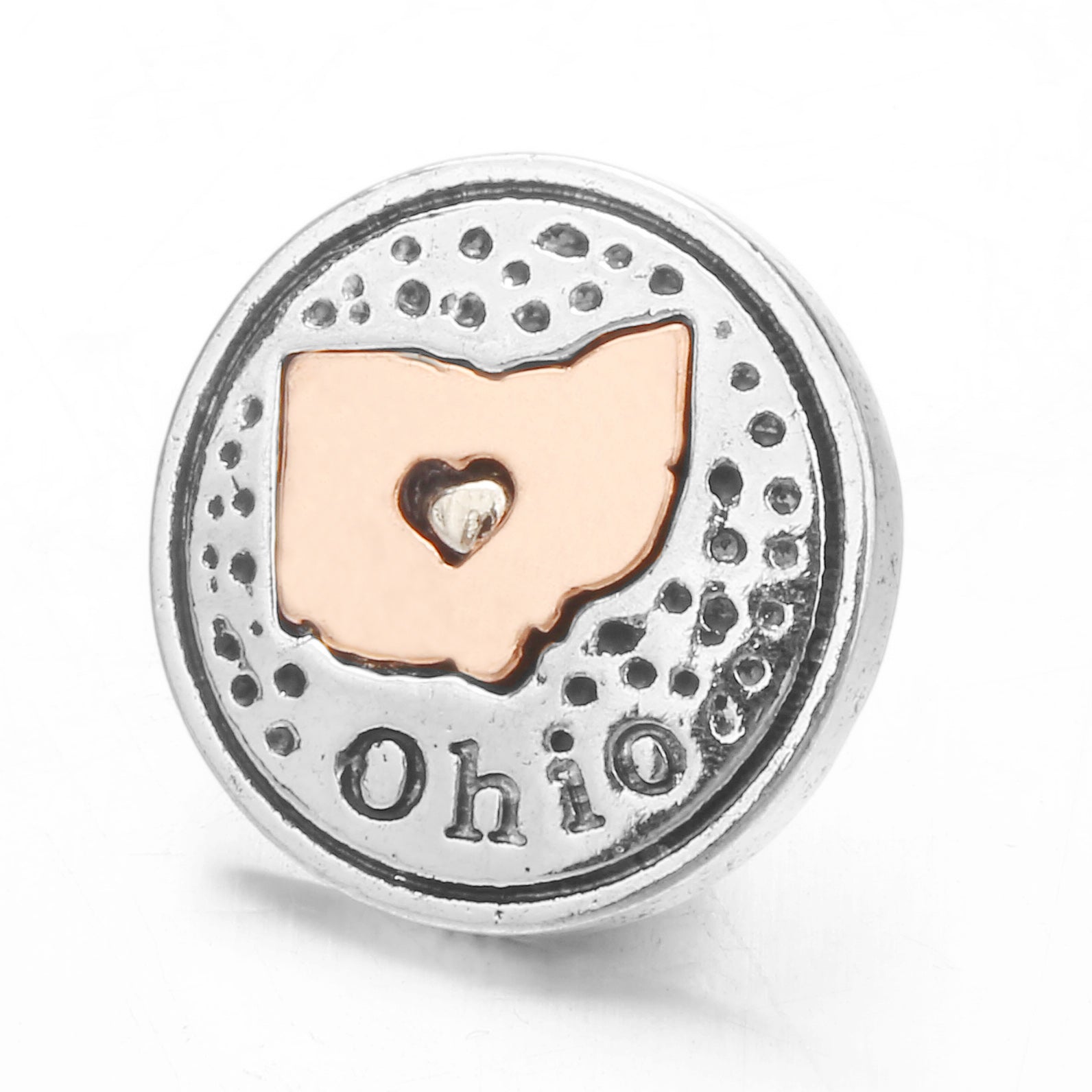 18mm Interchangeable Snap Button Charms, Regional Outline Pattern Zinc Alloy DIY Jewelry Accessories
