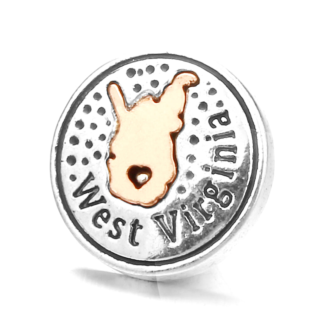 18mm Interchangeable Snap Button Charms, Regional Outline Pattern Zinc Alloy DIY Jewelry Accessories