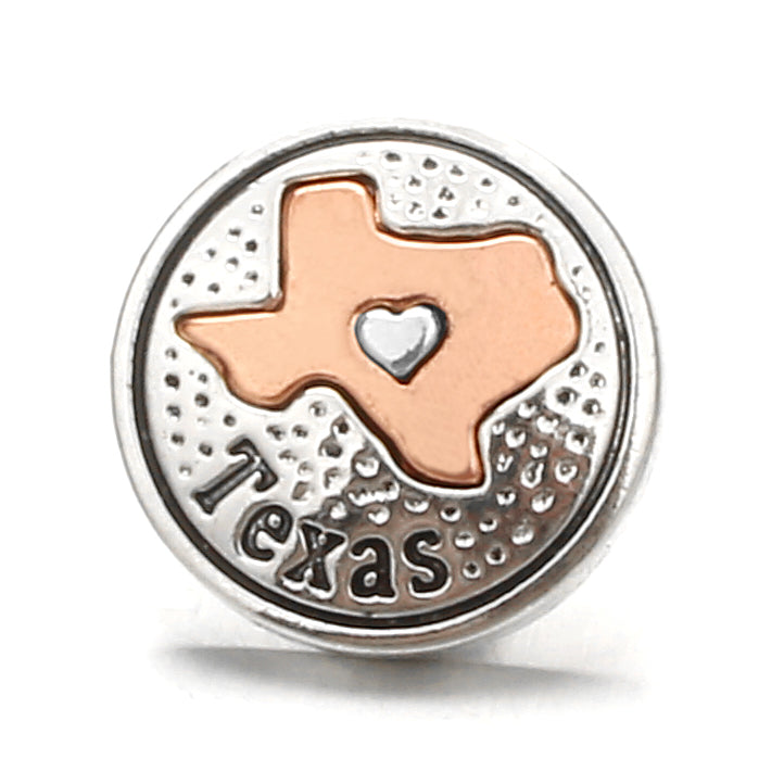 18mm Interchangeable Snap Button Charms, Regional Outline Pattern Zinc Alloy DIY Jewelry Accessories