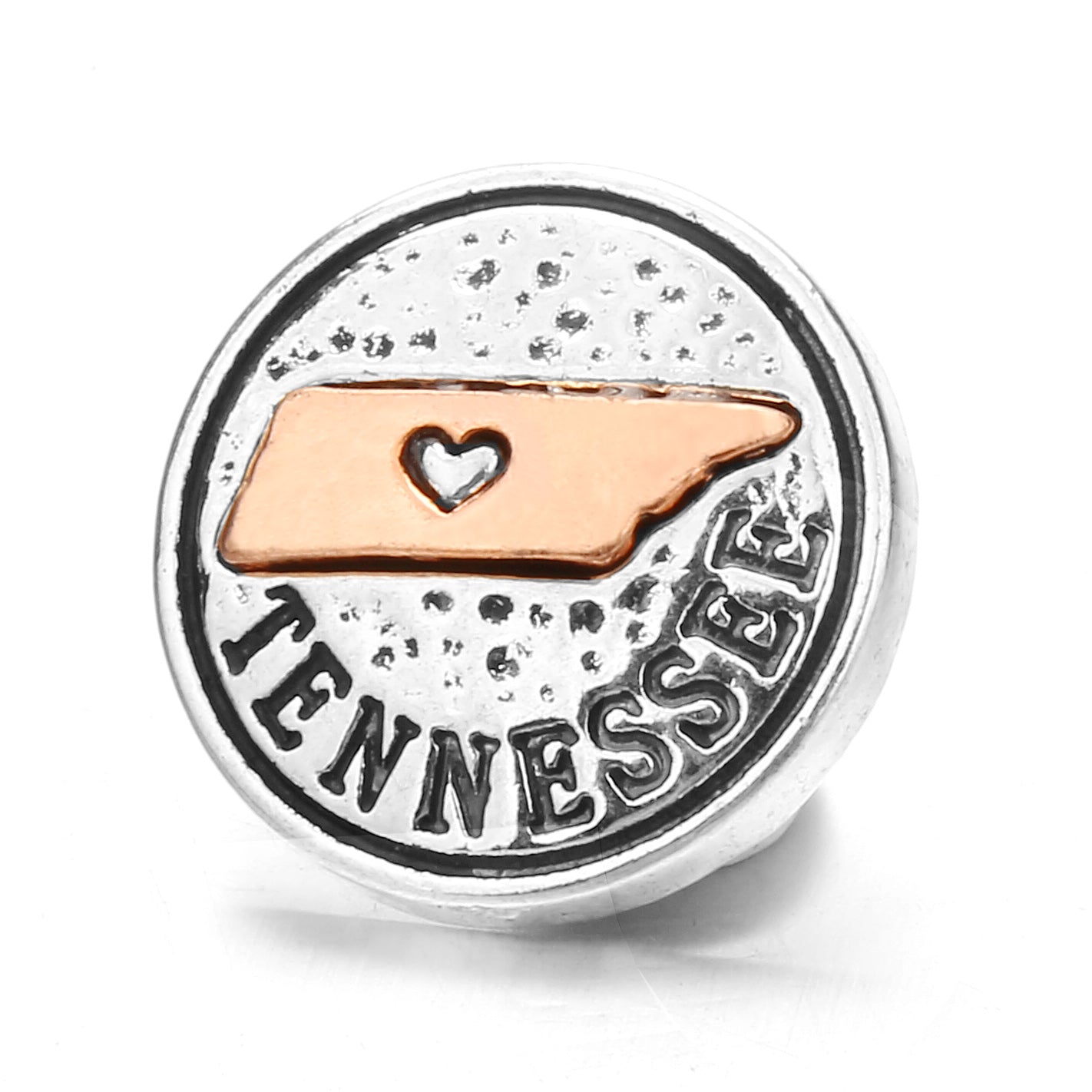 18mm Interchangeable Snap Button Charms, Regional Outline Pattern Zinc Alloy DIY Jewelry Accessories