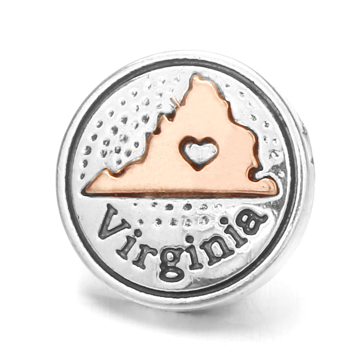 18mm Interchangeable Snap Button Charms, Regional Outline Pattern Zinc Alloy DIY Jewelry Accessories