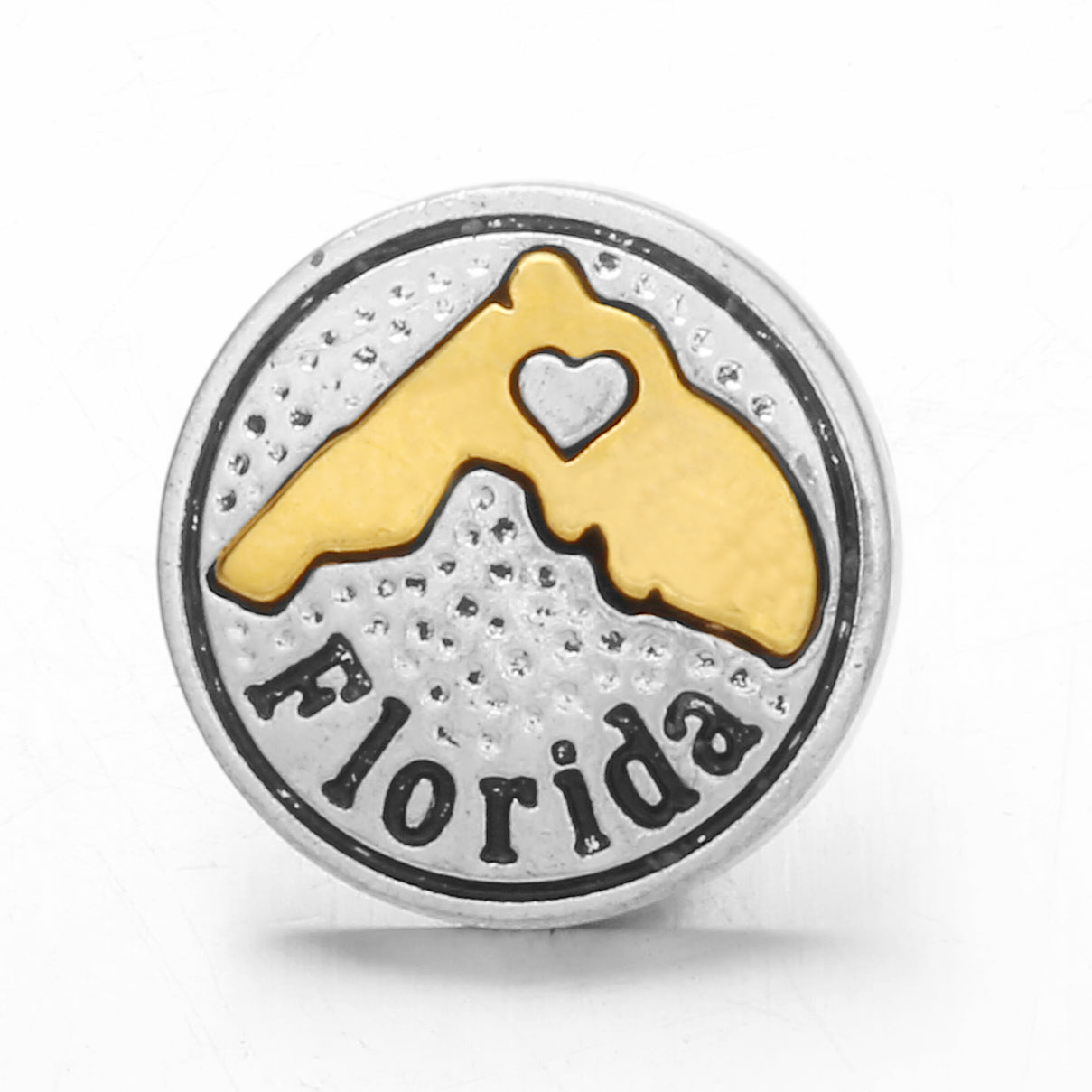 18mm Interchangeable Snap Button Charms, Regional Outline Pattern Zinc Alloy DIY Jewelry Accessories