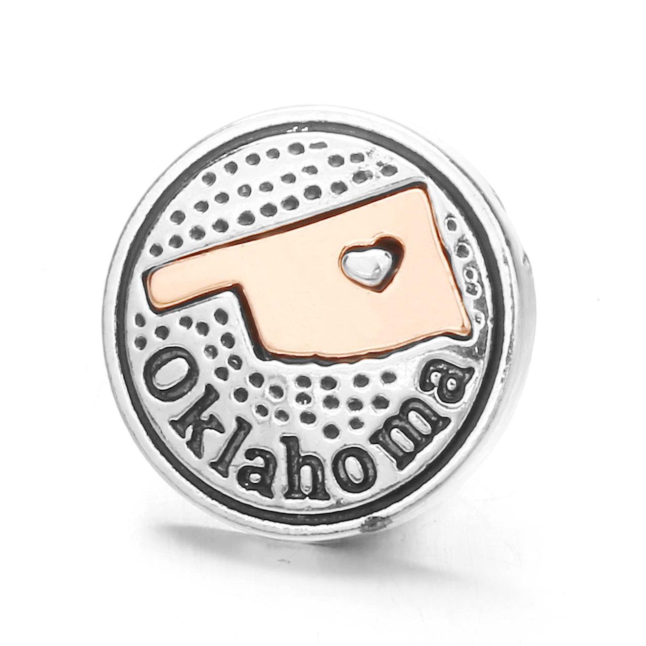 18mm Interchangeable Snap Button Charms, Regional Outline Pattern Zinc Alloy DIY Jewelry Accessories