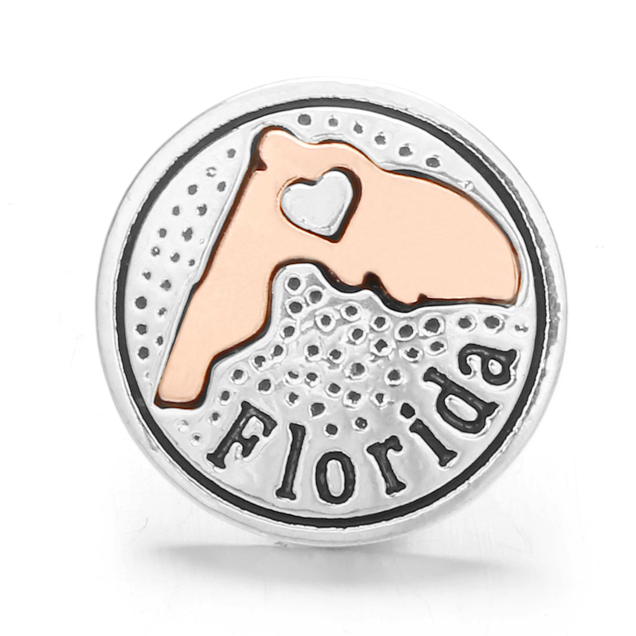 18mm Interchangeable Snap Button Charms, Regional Outline Pattern Zinc Alloy DIY Jewelry Accessories