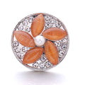 18mm Yellow Crystal Snap Charm | Interchangeable Rhinestone Charm for Bracelet & Necklace