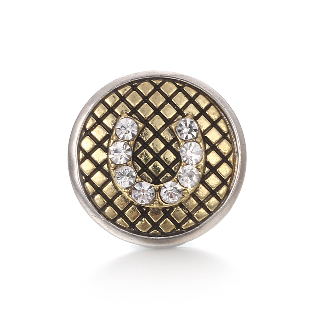 18mm Yellow Crystal Snap Charm | Interchangeable Rhinestone Charm for Bracelet & Necklace