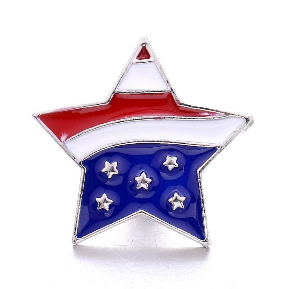 18mm Enamel Snap Button Charms Zinc Alloy Interchangeable DIY Jewelry Accessories