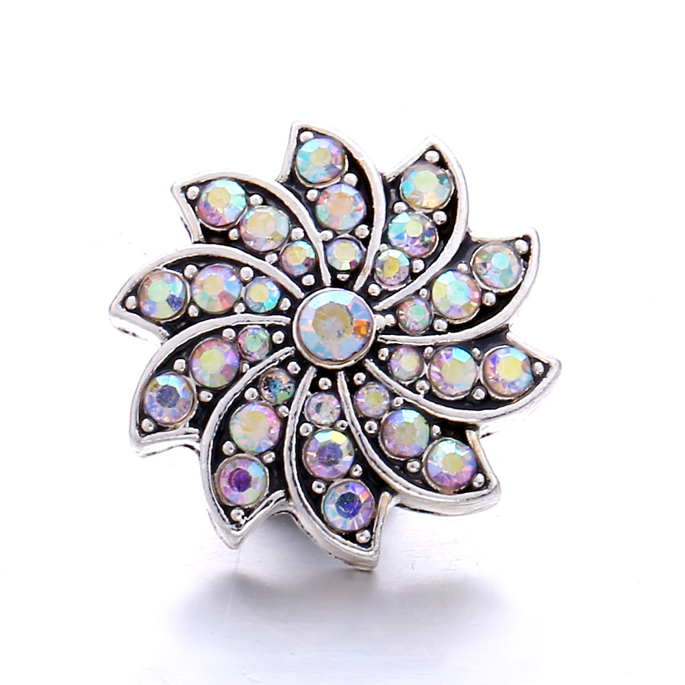 18mm Interchangeable Snap Button Charms, Sparkling Rhinestone Inlaid DIY Accessories