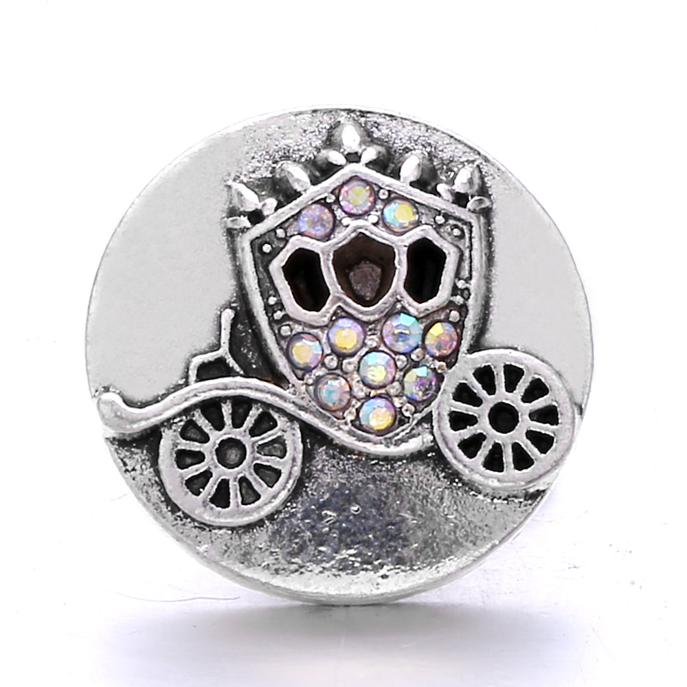 18mm Interchangeable Snap Button Charms, Sparkling Rhinestone Inlaid DIY Accessories