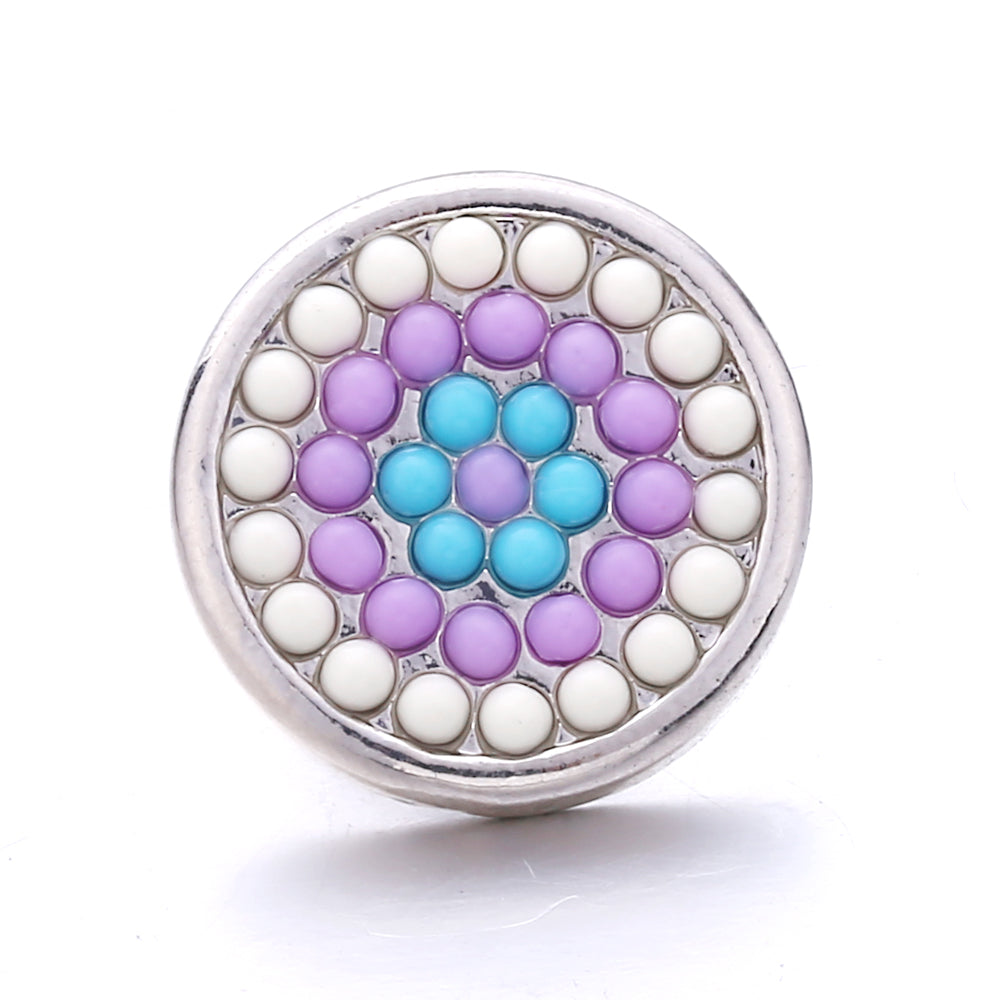 18mm Interchangeable Snap Button Charms, Sparkling Rhinestone Inlaid DIY Accessories