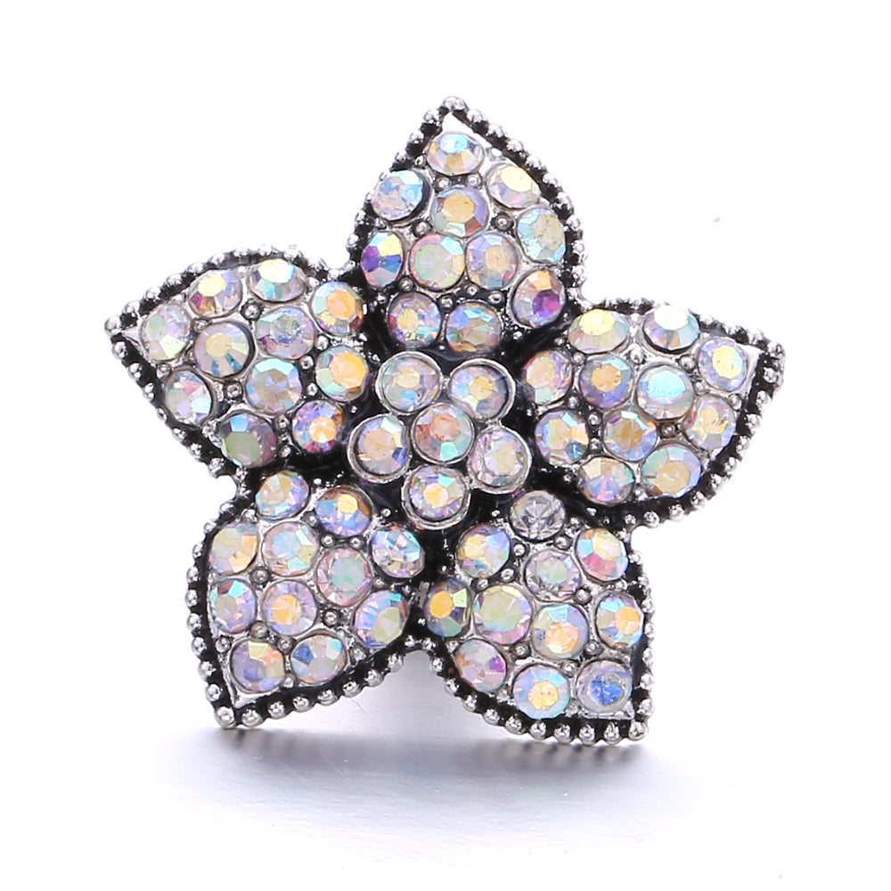18mm Interchangeable Snap Button Charms, Sparkling Rhinestone Inlaid DIY Accessories