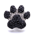 Black Rhinestone Snap Button Charms for DIY Jewelry