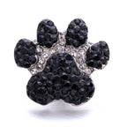 Black Rhinestone Snap Button Charms for DIY Jewelry