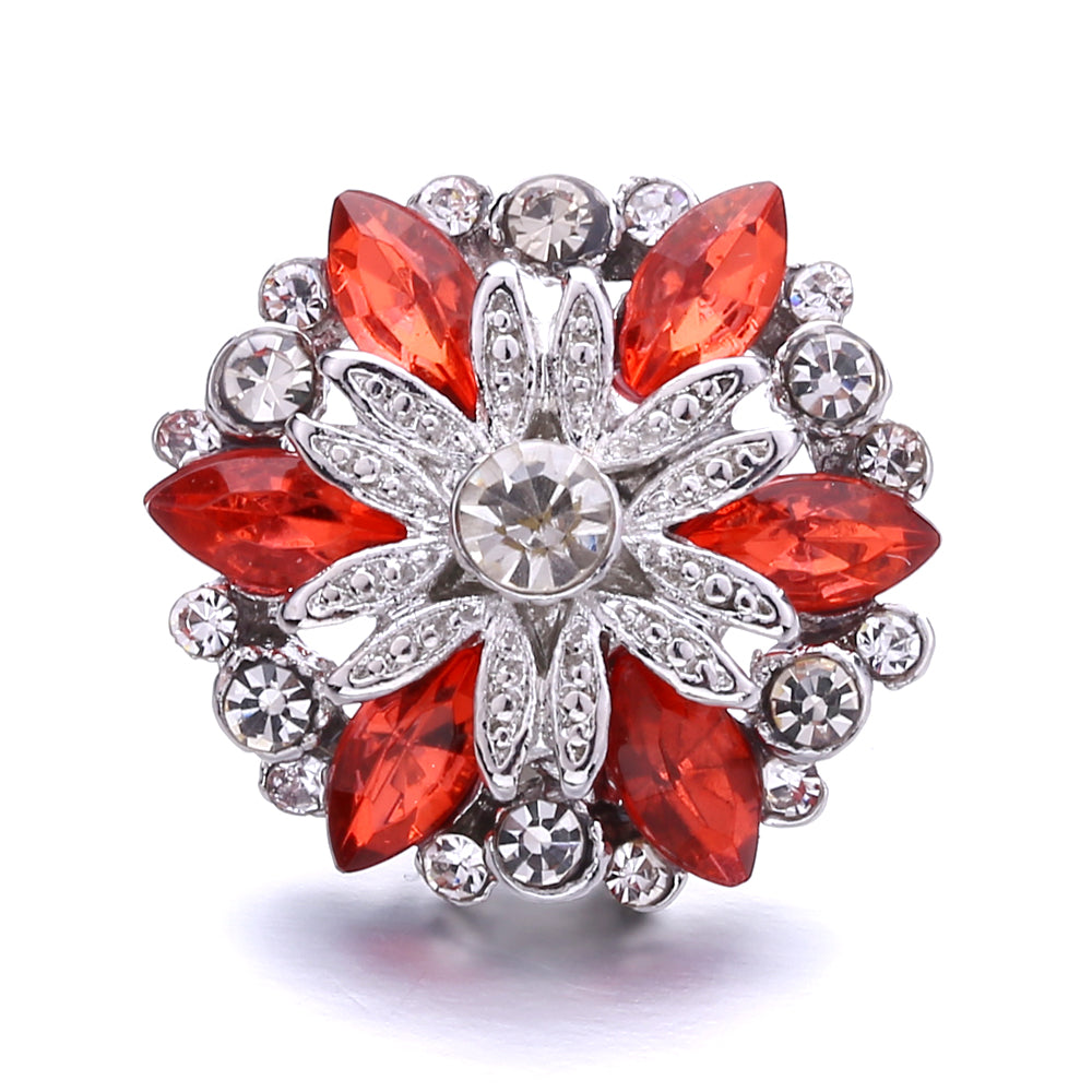 18mm Yellow Crystal Snap Charm | Interchangeable Rhinestone Charm for Bracelet & Necklace